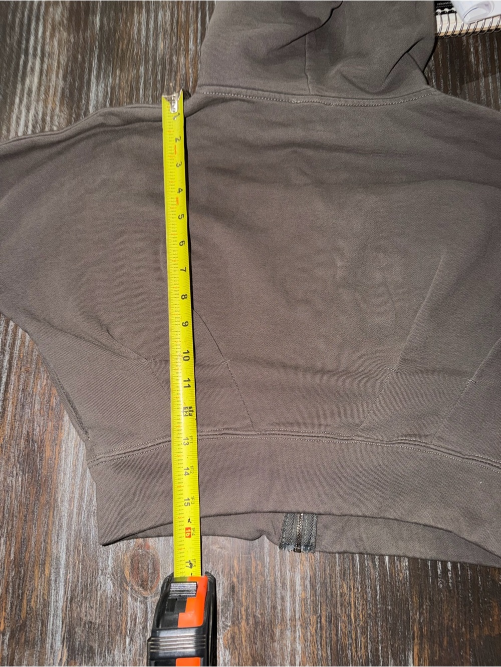 FP Movement by Free People Cropped Full Zip Hoodie in Dark Taupe - Picture 13 of 14